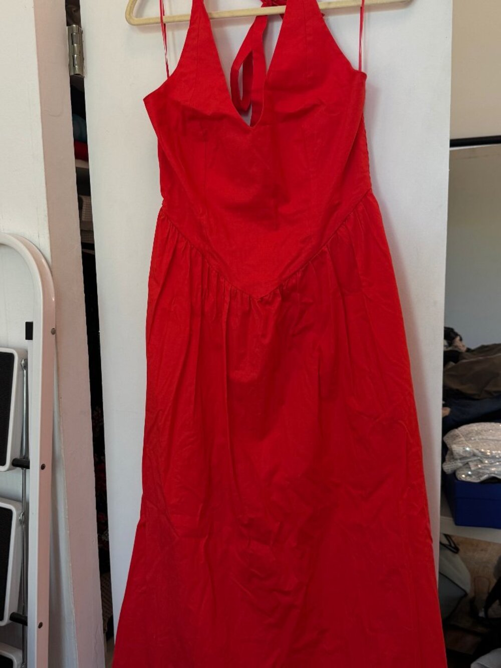 Christopher John Rogers x Old Navy Red Halter Dress Medium